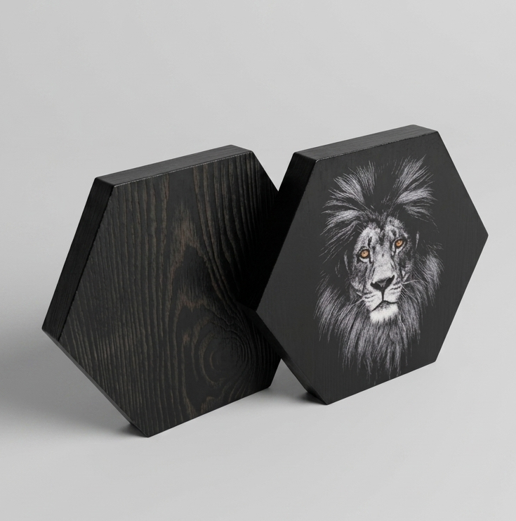 Black Wood Photo Block