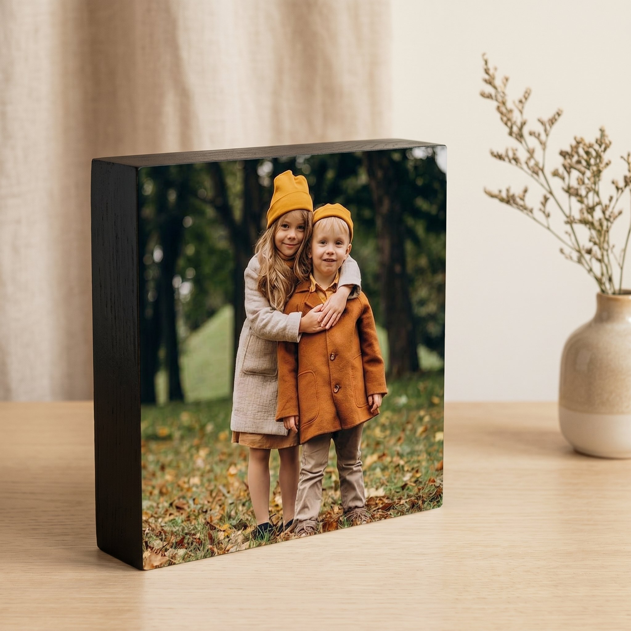 Black Wood Photo Block