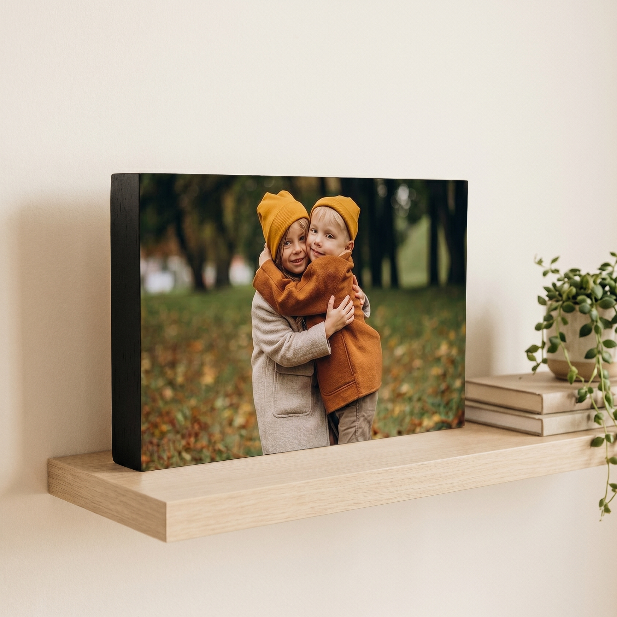 Black Wood Photo Block