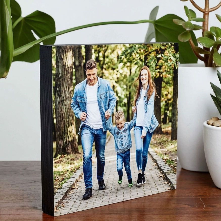 Black Wood Photo Block