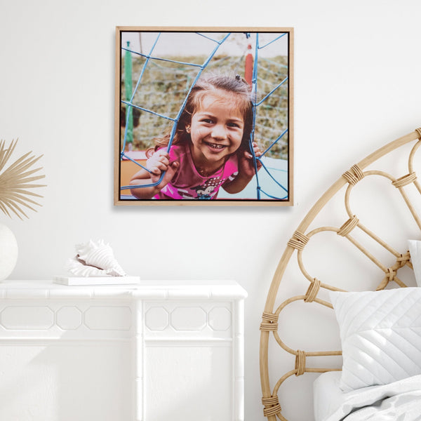 Oak Square Floating Frame